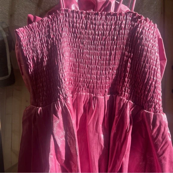 Sister Jane Pink Smocked Satin Mini Dress - Picture 13 of 15